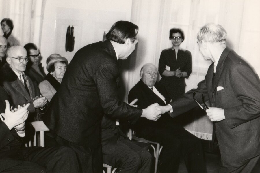 V popředí zleva Jan M. Najmr a Adolf Kroupa.